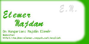 elemer majdan business card